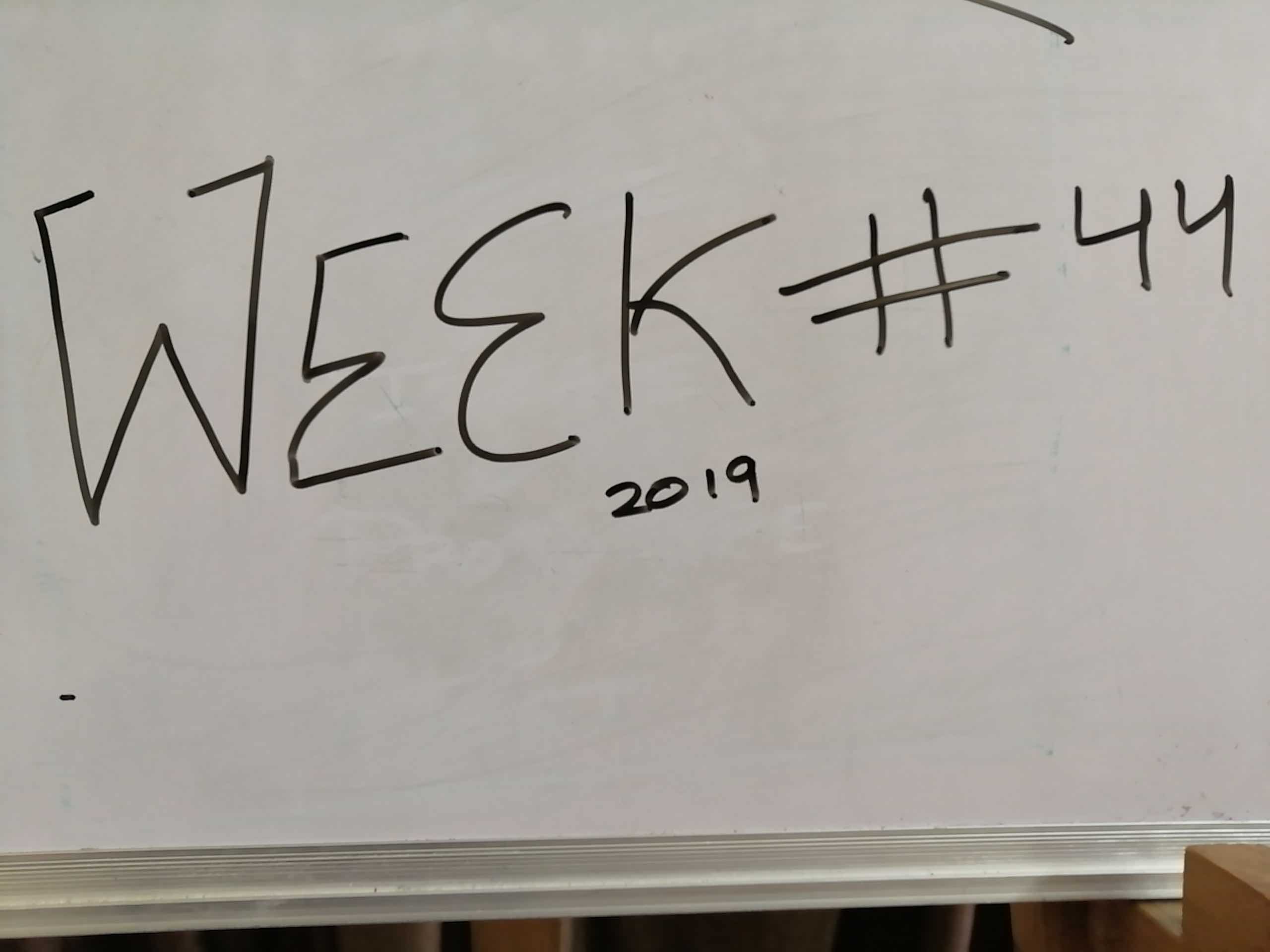Planning week no 44
